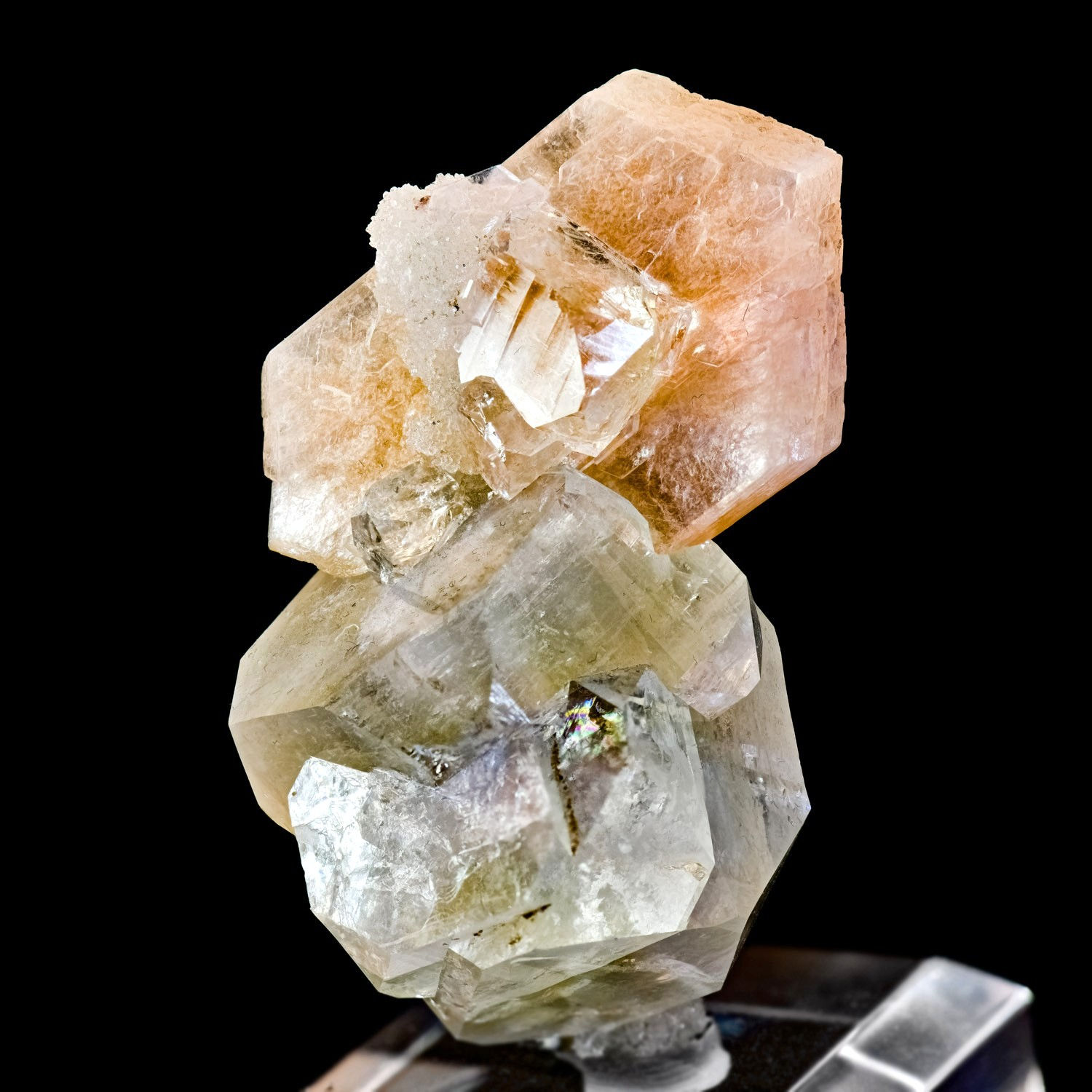 Stilbite sur Apophyllite