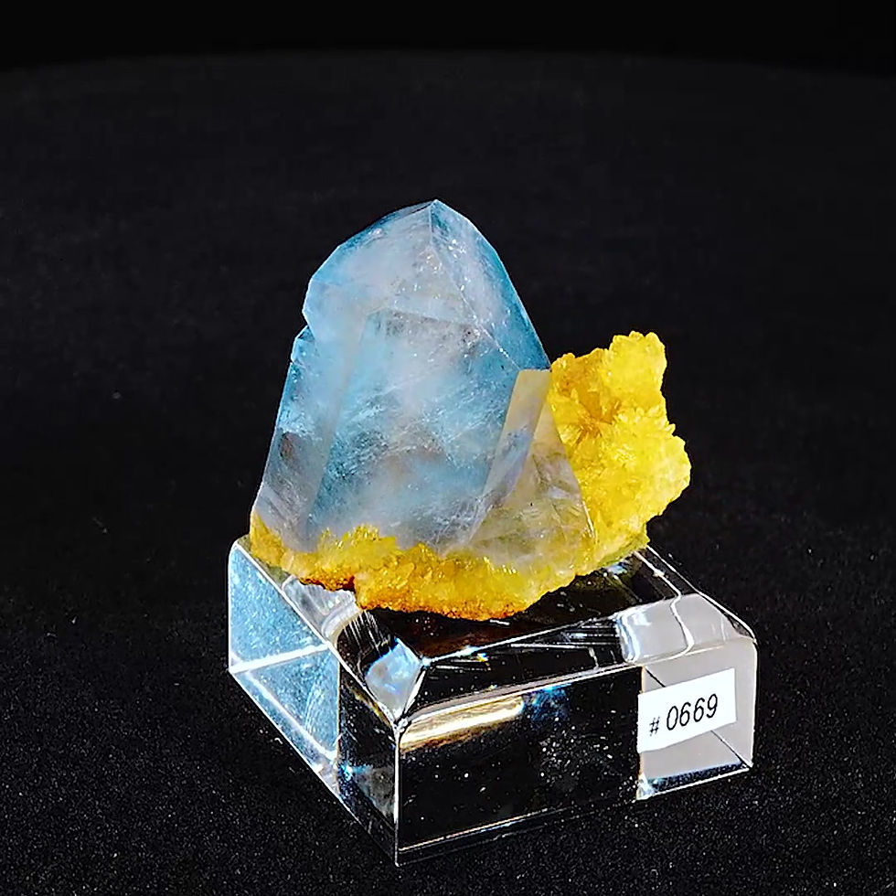 Thumbnail: Celestine on Calcite