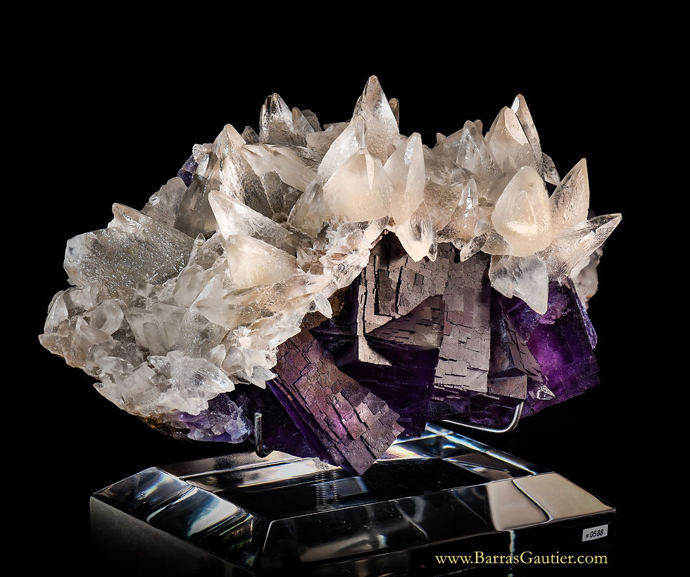 Miniature : Fluorite - Calcite