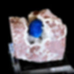 Thumbnail: Cavansite on stilbite