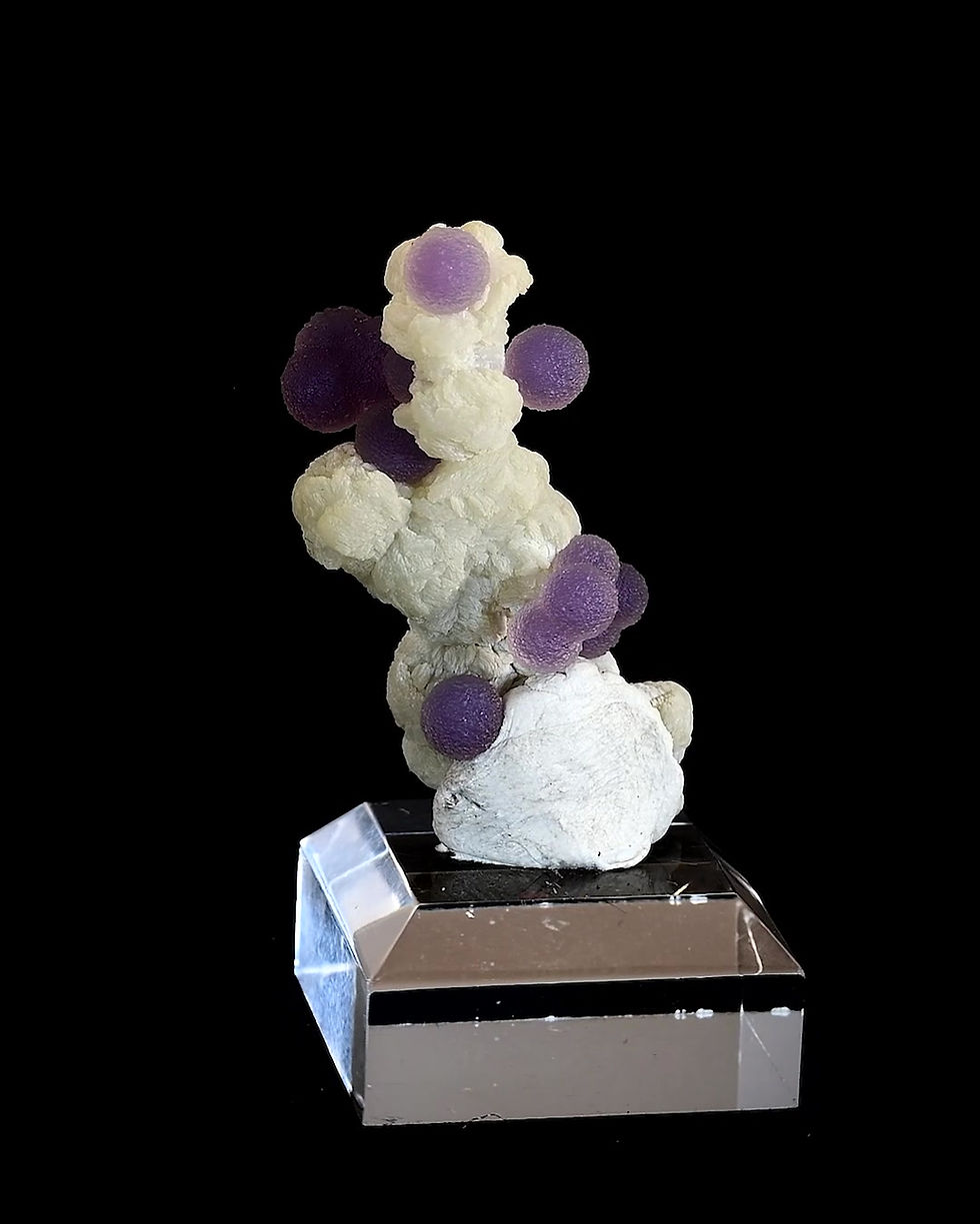 Thumbnail: Botryoidal Amethyst on Prehnite
