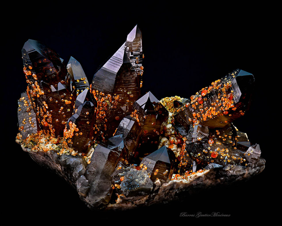 Miniature : Quartz Grenat Spéssartite
