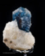 Thumbnail: Haüyne on calcite