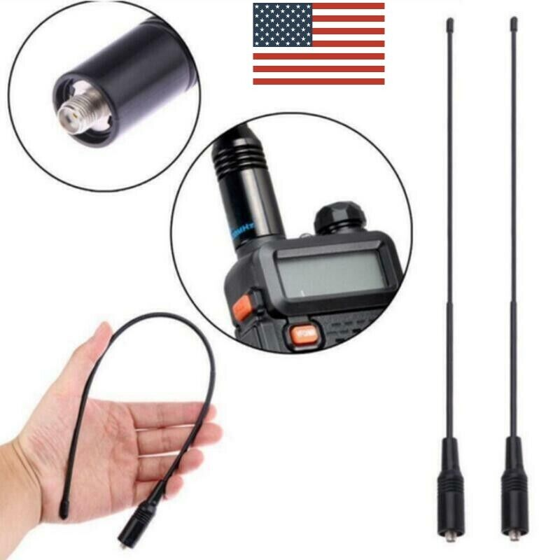 Thumbnail: 2-Pack For Baofeng UV5R UV-82 144/430MHz Dual Band Antenna NA771 SMA Female 10W