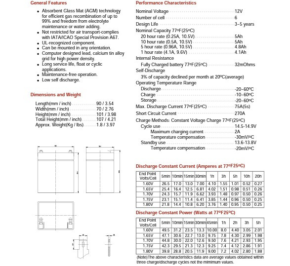 Miniatura: Batería KAISE KB 125