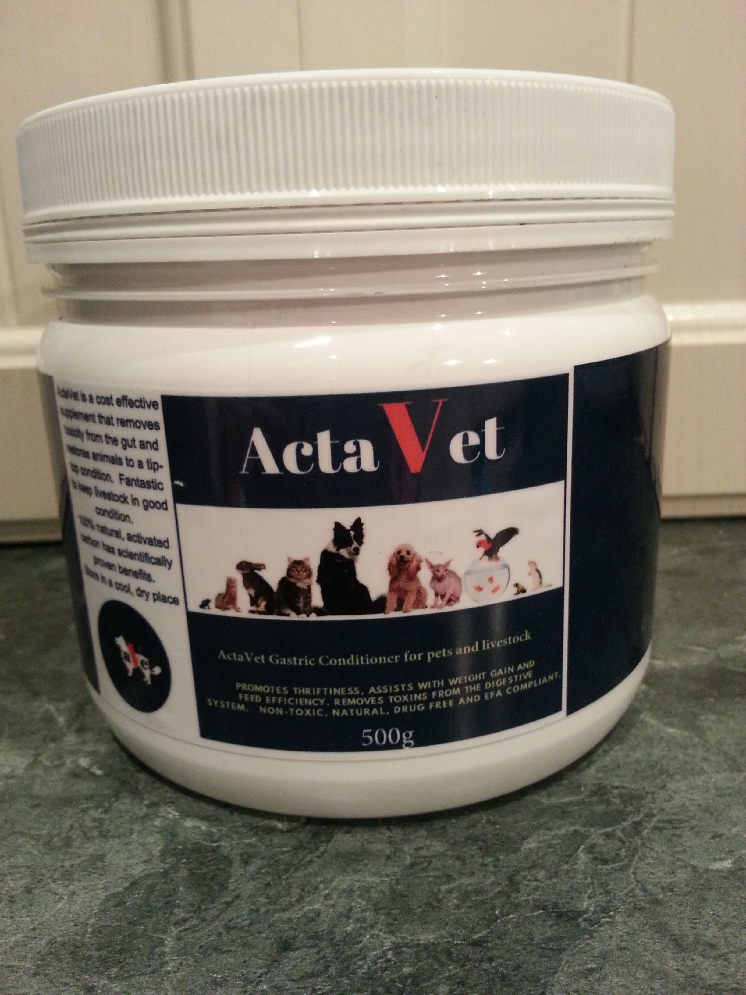 500g ActaVet activated Charcoal for horses, pets and livestock