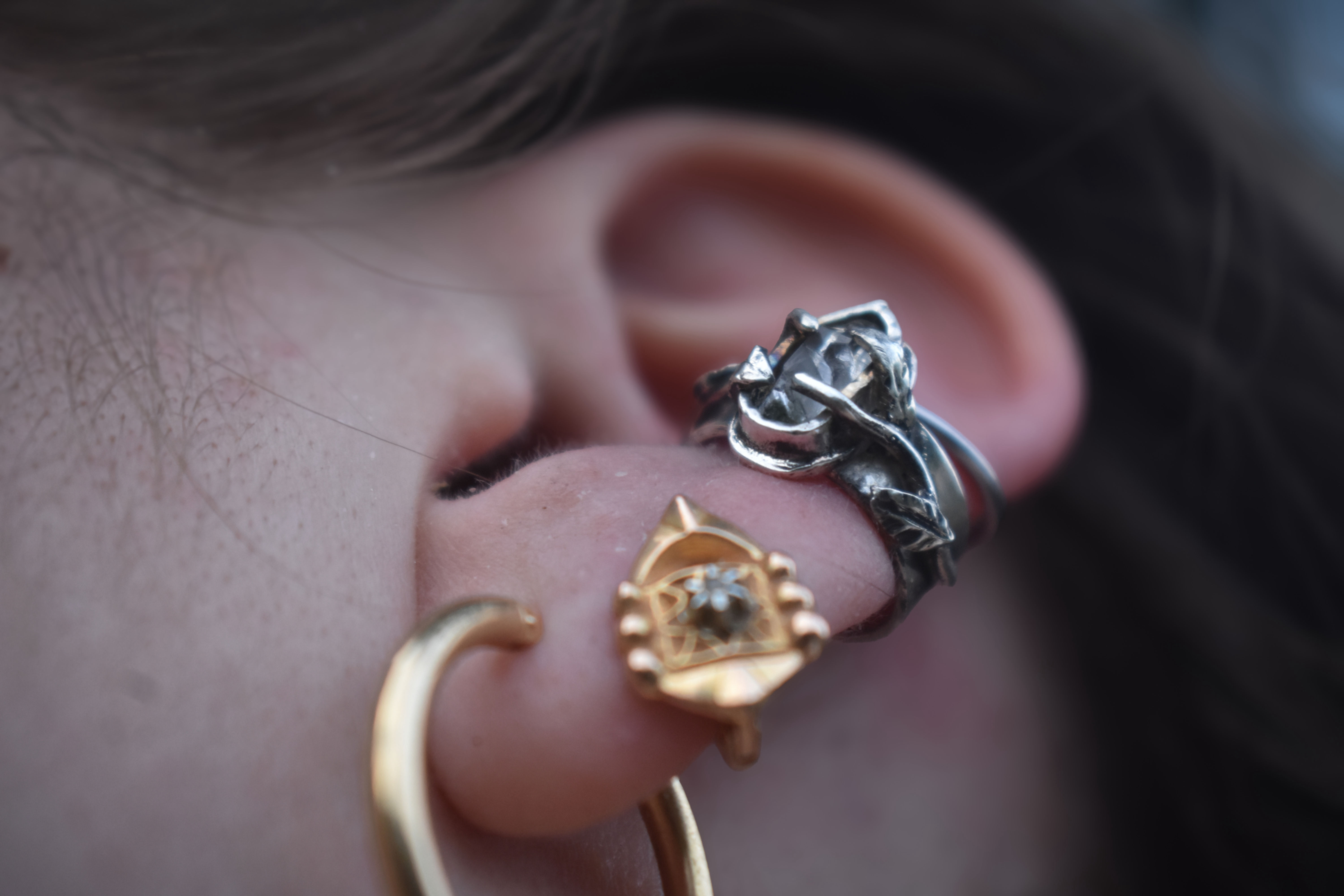 Earcuff Quartz Chloriteux 