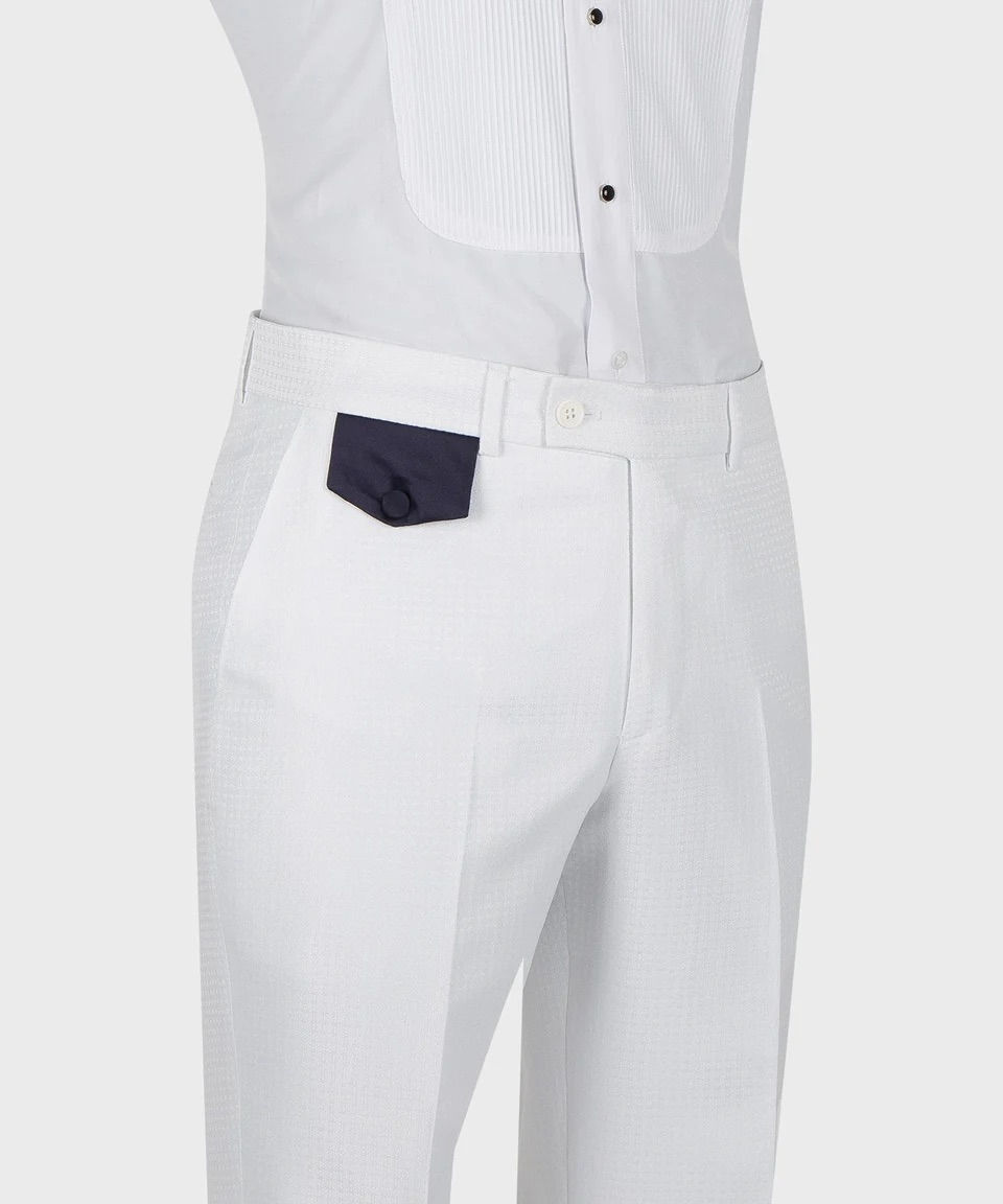 Thumbnail: BELT BUTTON TUXEDO WHITE-BLUE NAVY