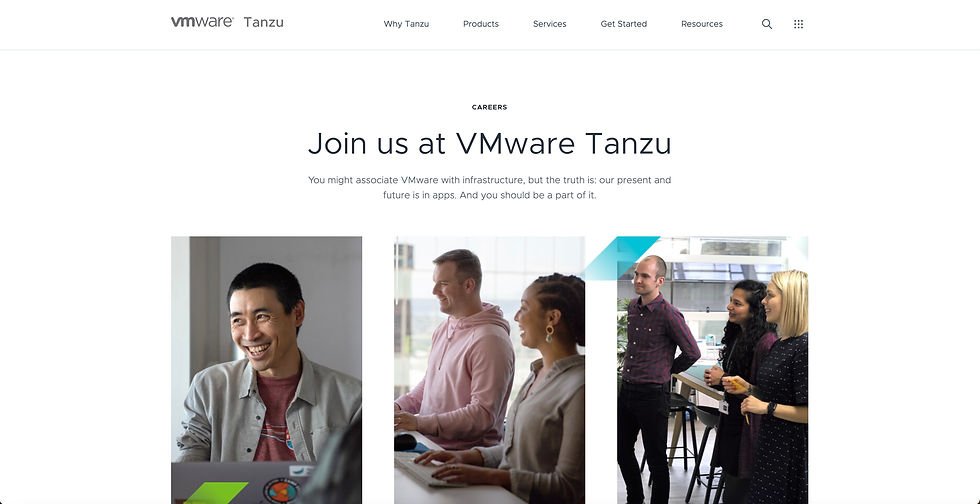 VMware Tanzu Careers page