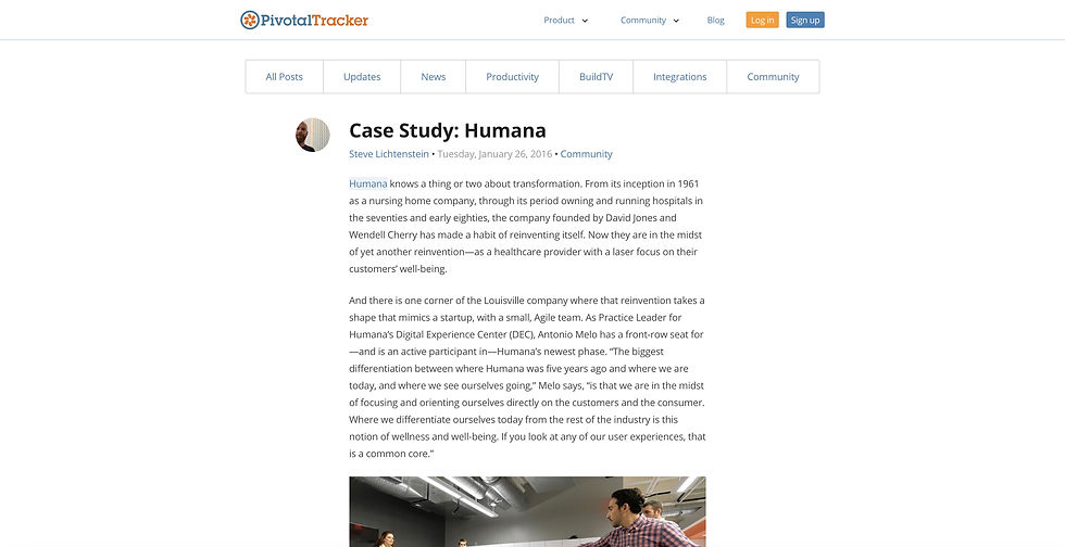 Pivotal Tacker case study