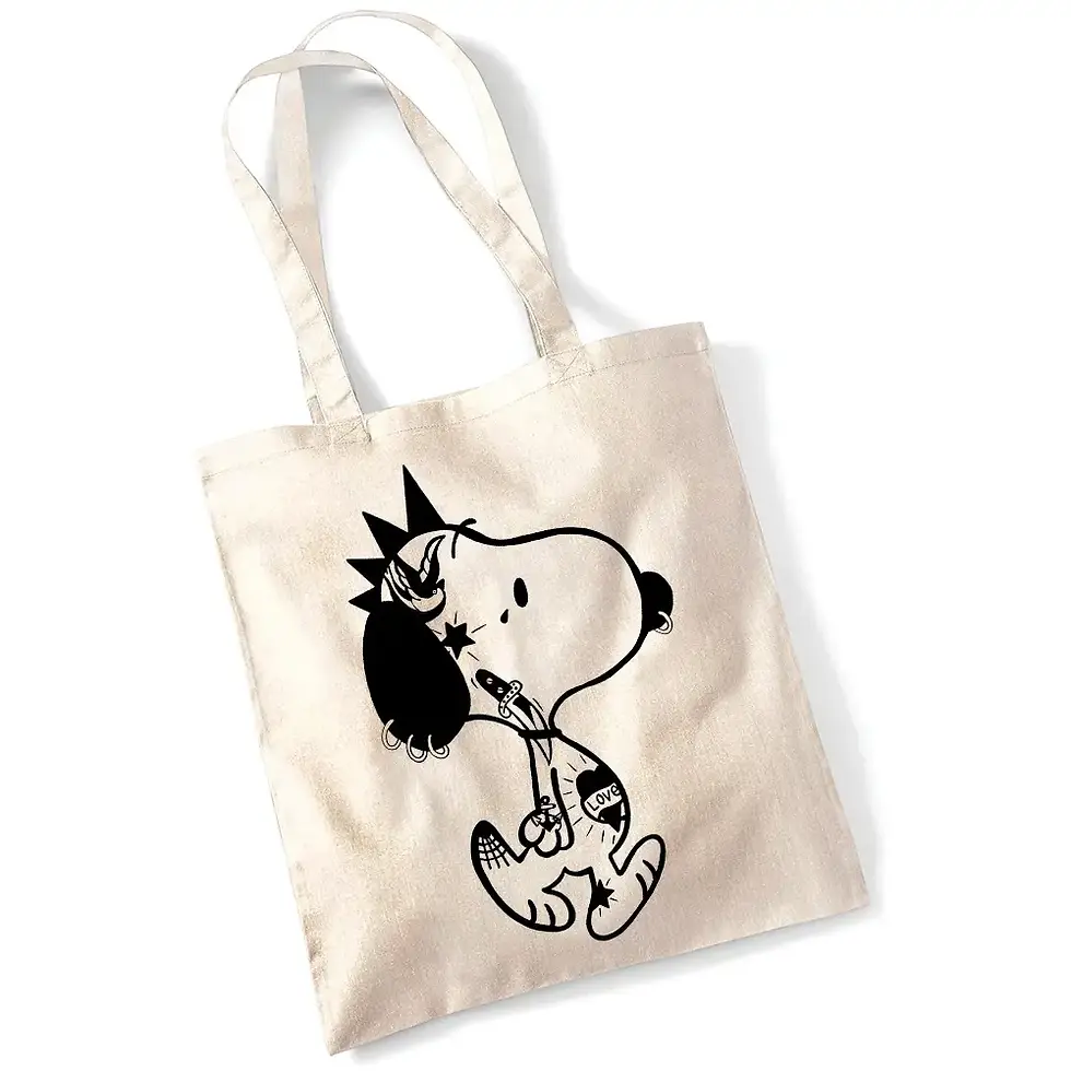 Punk Rock Beagle Tote Bag
