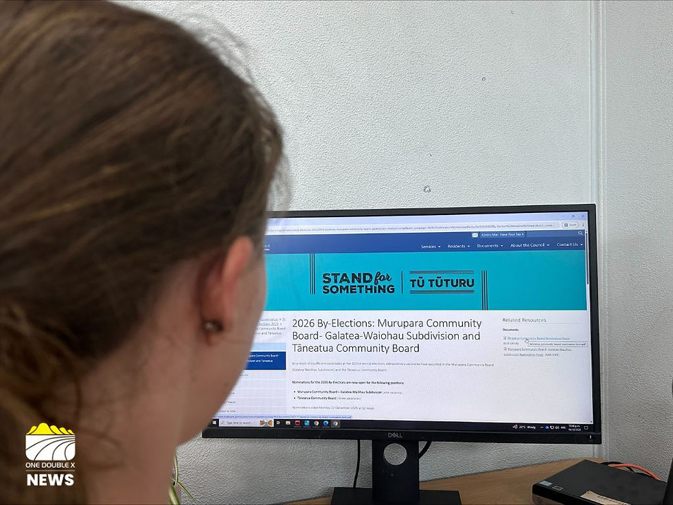 Nominations for the Murupara and Tāneatua Community Board By-Elections close on December 22, 2025.