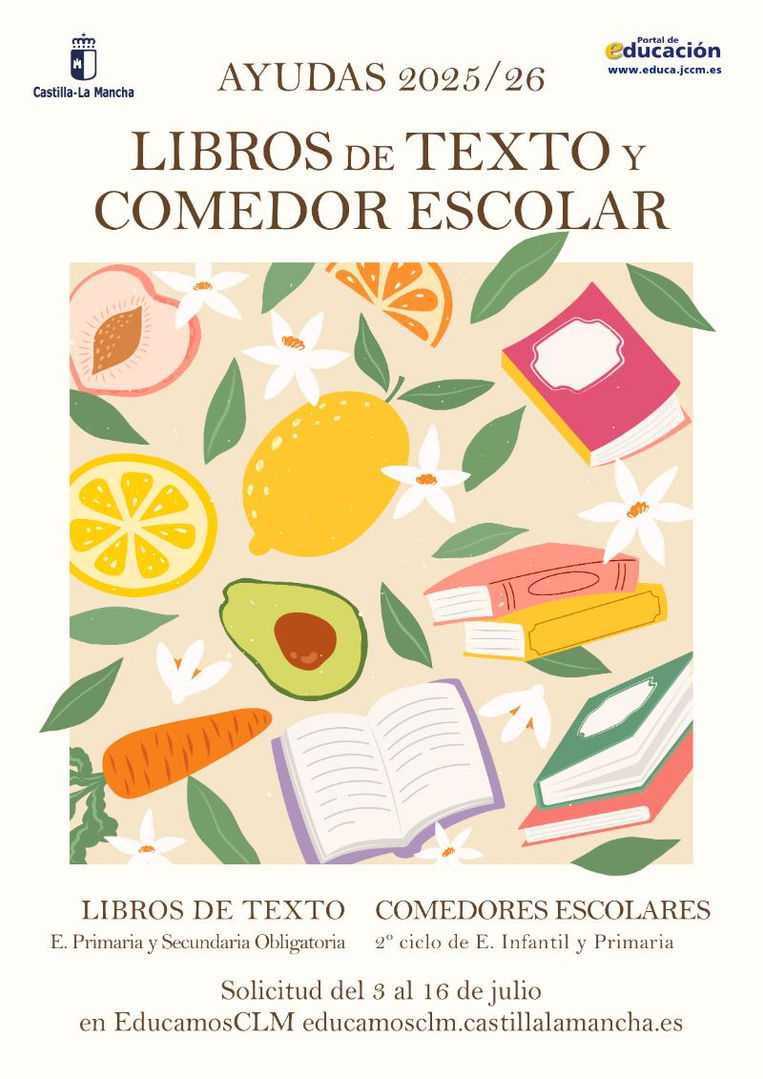 CONVOCATORIA DE AYUDA DE LIBROS DE TEXTO. CURSO 2025/2026