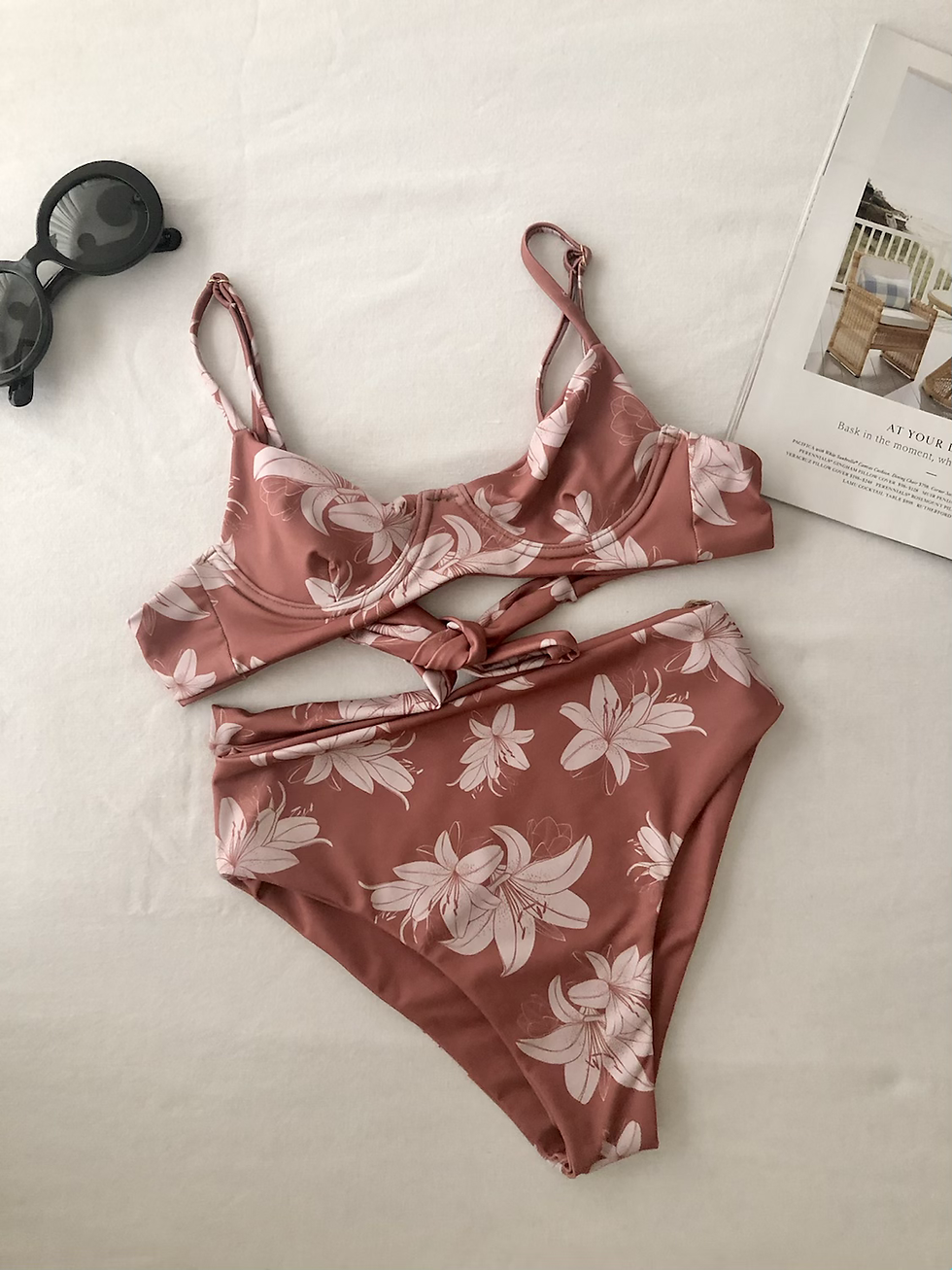 Tropicious” Maly Underwire Top in Cinnamon Lilly