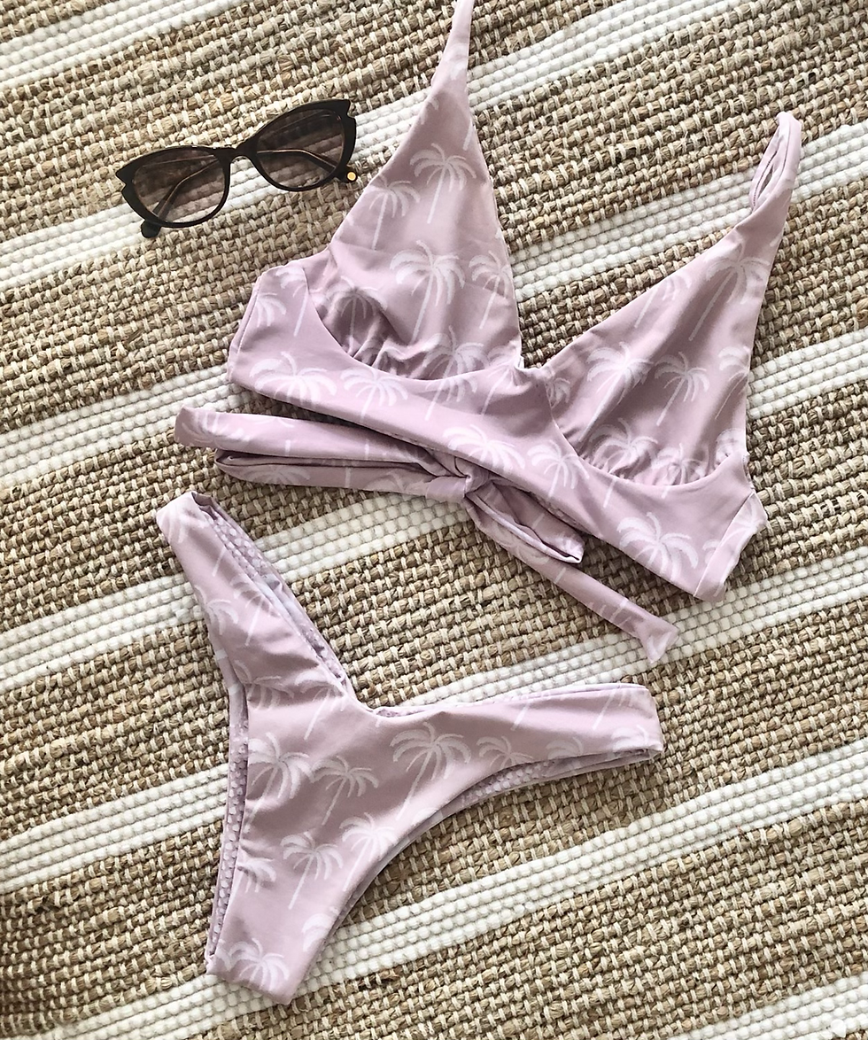 Thumbnail: Tropicious” Ariel Top in  Sand Palm