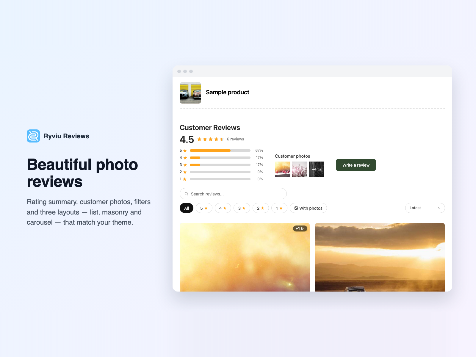 Ryviu Reviews Products screenshot 3