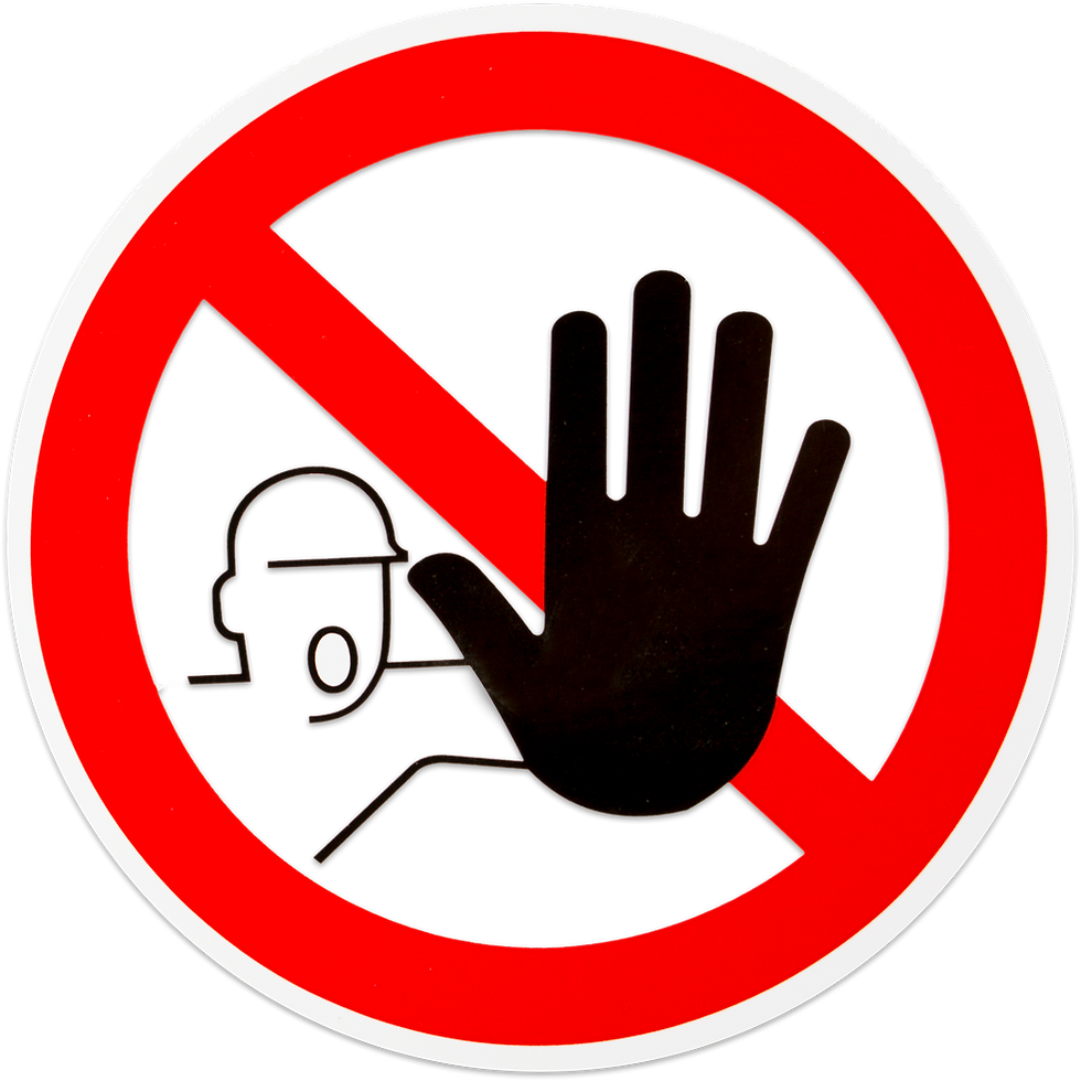 Thumbnail: Forbudsskilt - Adgang forbudt - Forbudsmærke - Label - Skilt - 2plex - Resopal - Plastik