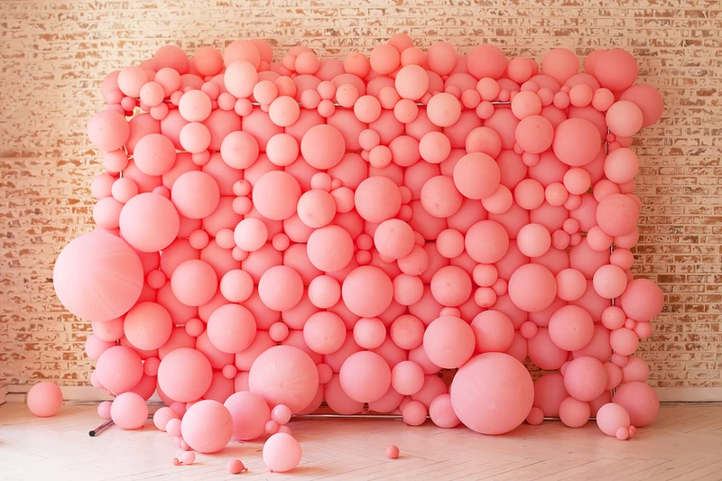 balloon art wall creato dai partecipanti al corso online di balloon art base