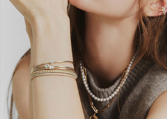 Brilla di Gioia | Bracciali in acciaio in ossidabile | Braccialetti per sorelle virali su Tik Tok