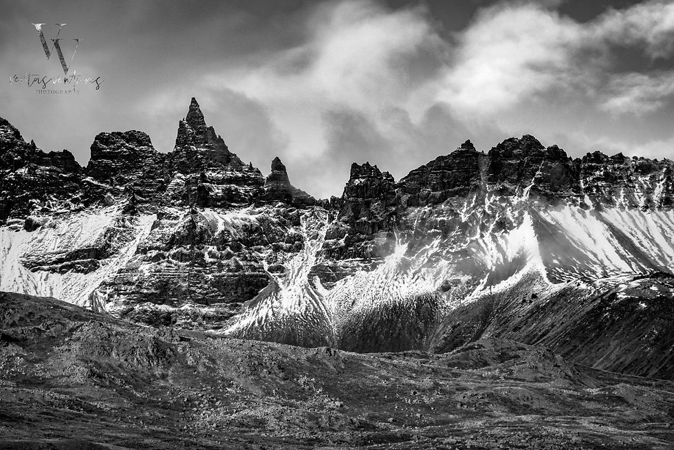 Iceland, North Iceland, landscape, mountains, roads, black and white, limited edition, fine art, photography