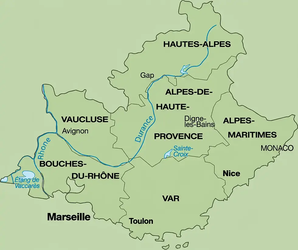 map of provence in france
