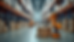 Close-up view of a warehouse with AI-powered robots sorting packages