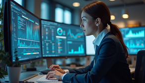 Recruiter reviewing AI-powered talent acquisition dashboard