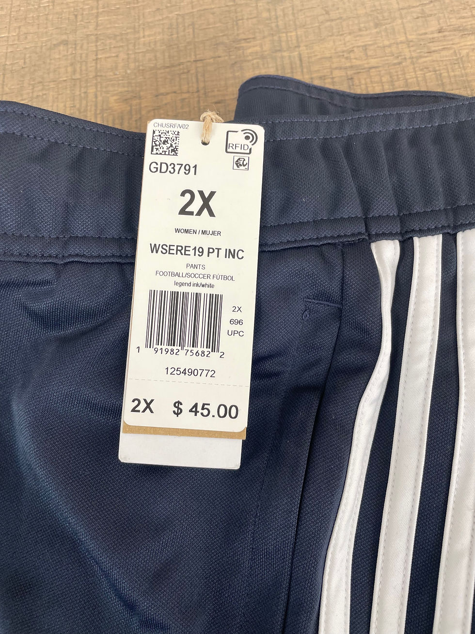 Thumbnail: Women’s Plus Zipper Bottom Navy Pants