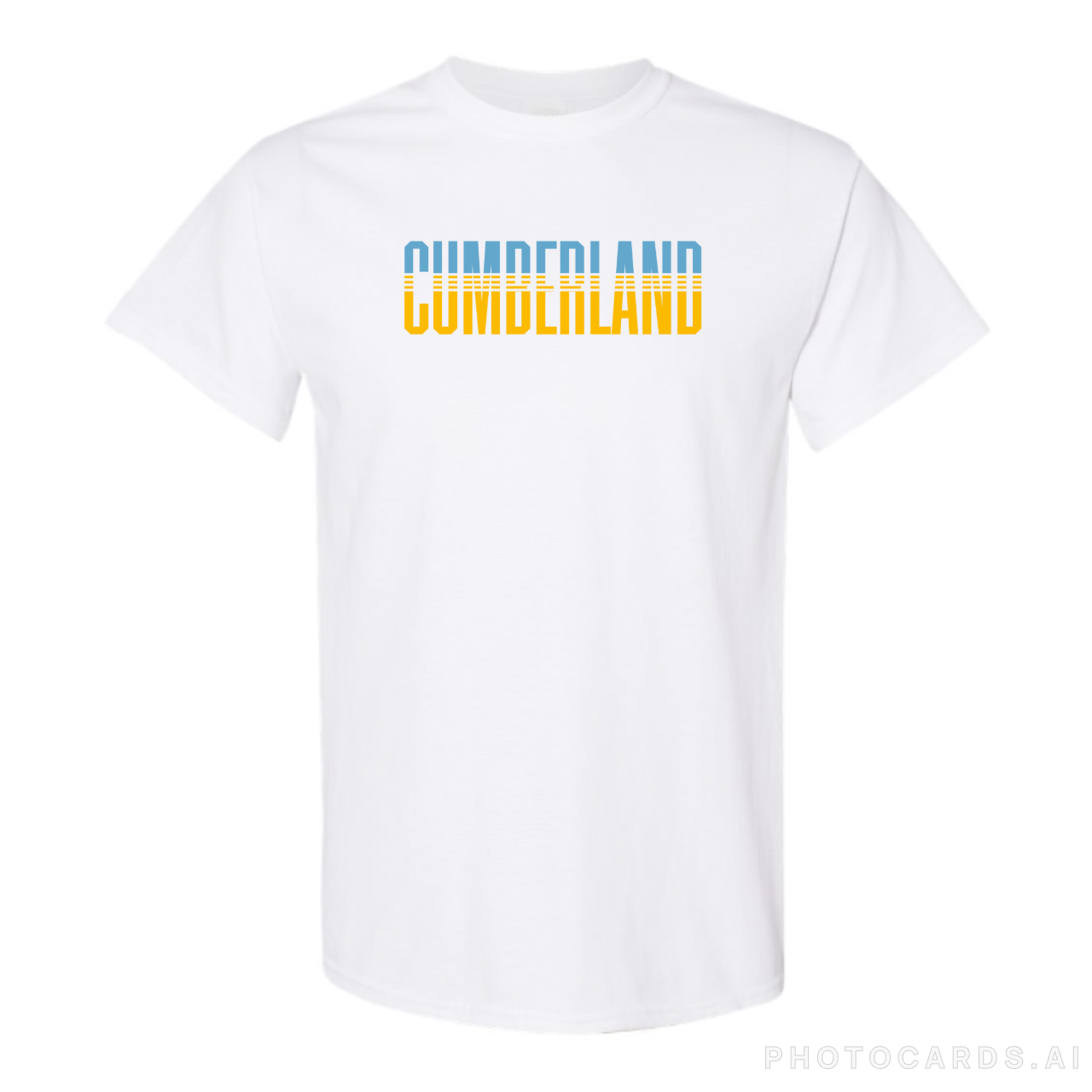 Cumberland Sliced Design on White - Adult