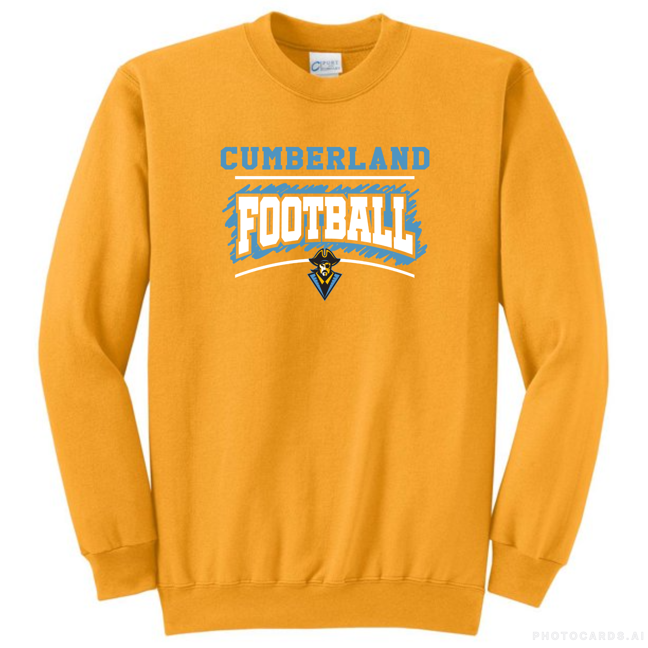 Cumberland Football Design On Gold