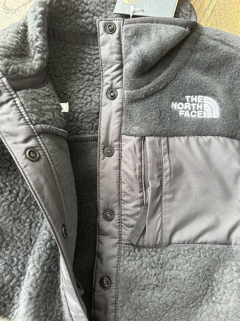 Thumbnail: TNF Big Girl Snap Button Fleece Jacket