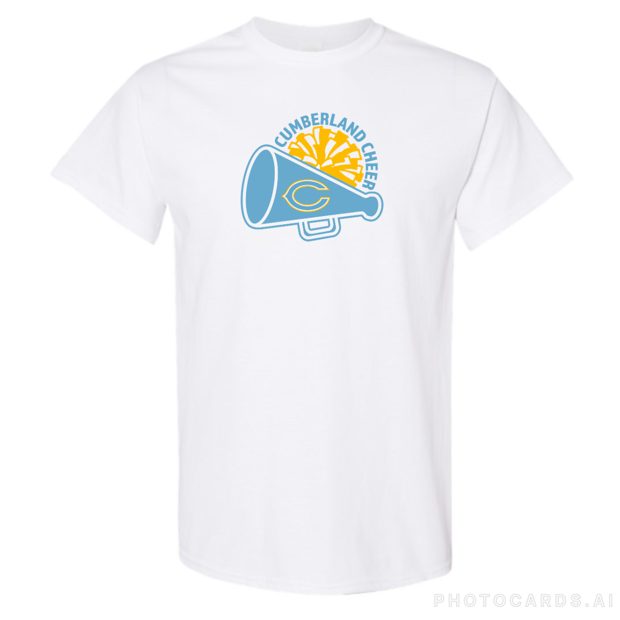 Cumberland Cheer Design on White - Youth