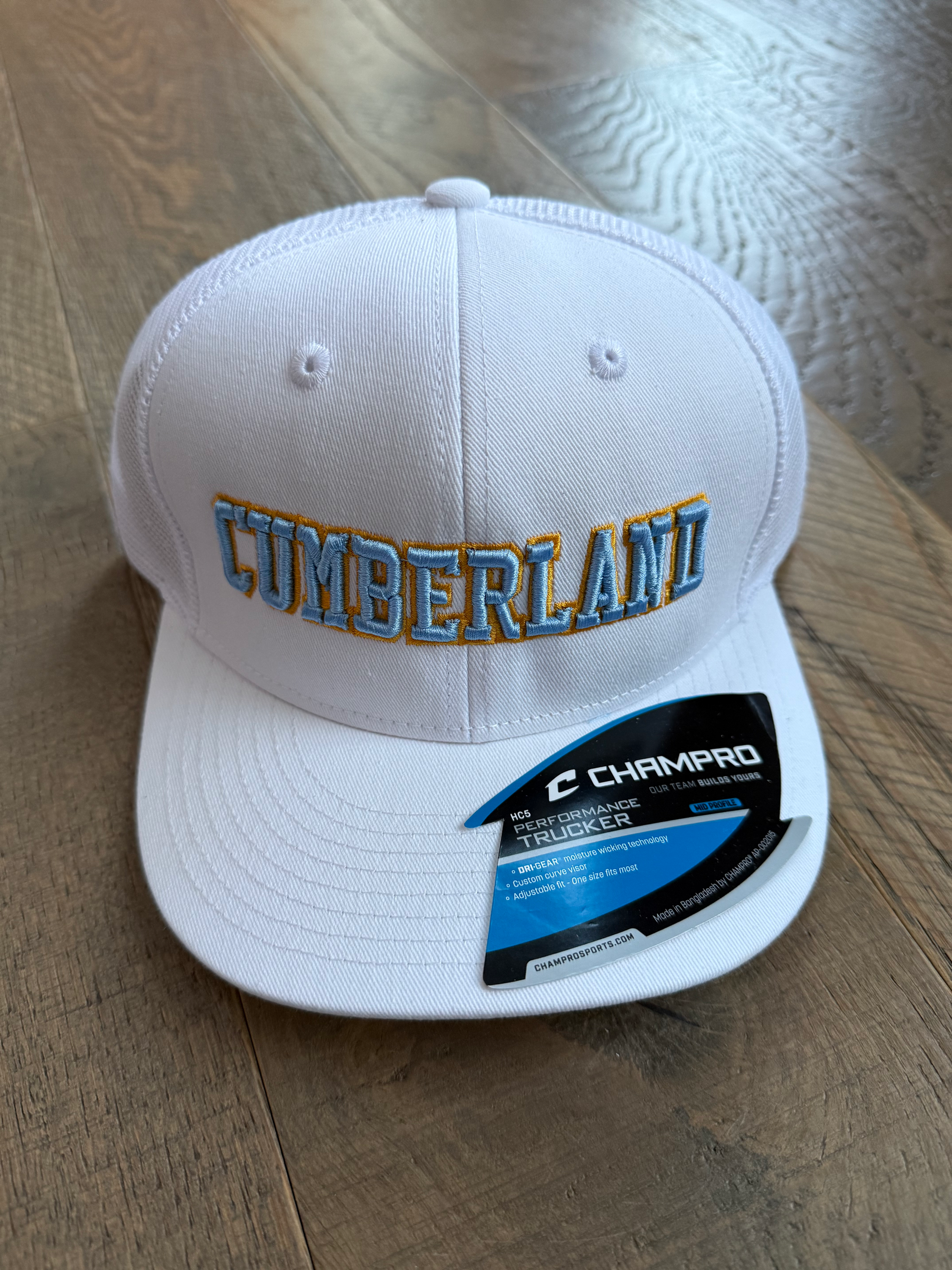 Cumberland White 3D (Raised Logo) Trucker SnapBack Hat