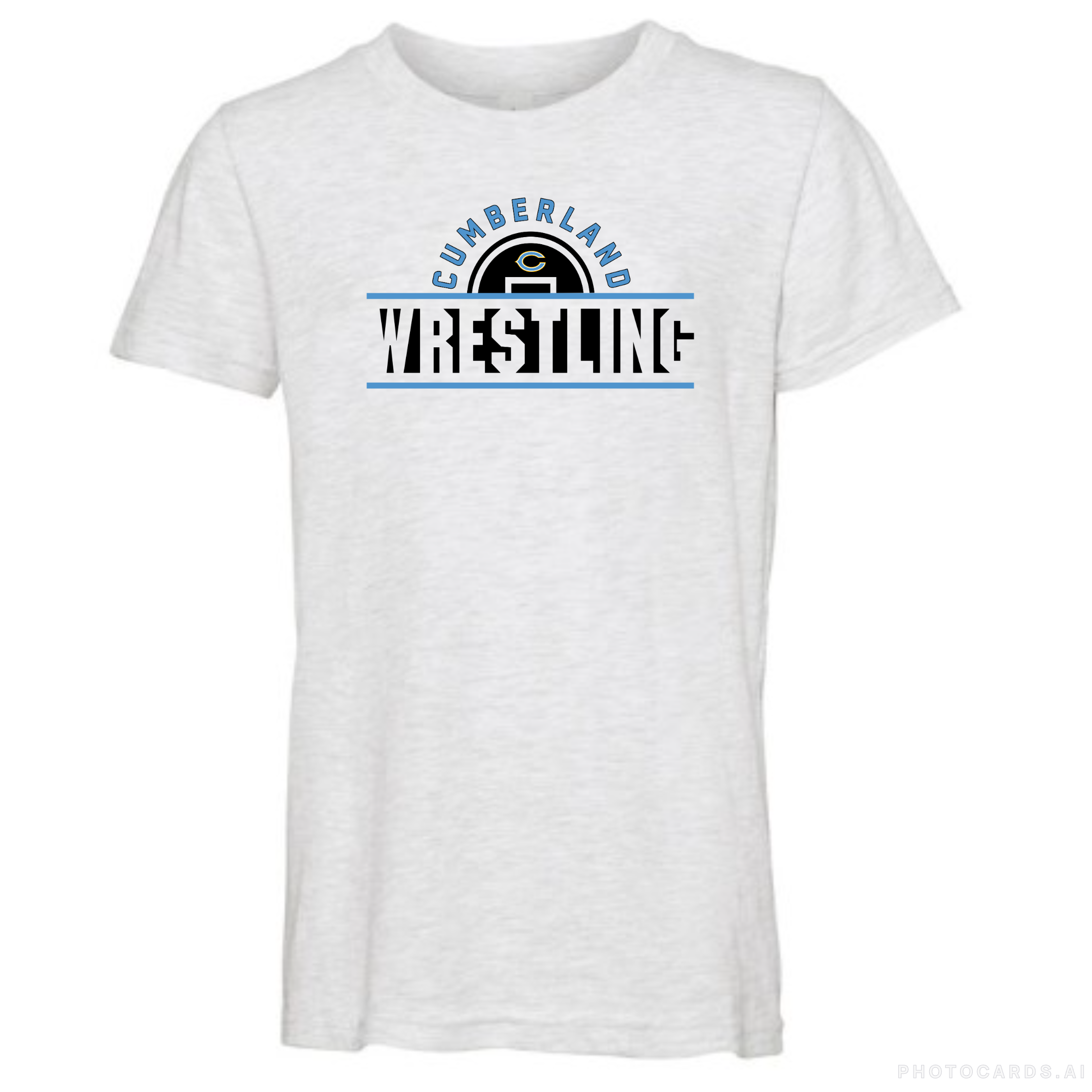 Cumberland Wrestling Design on Light Grey - Adult