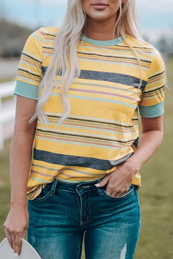 Stripe Crew Neck Top