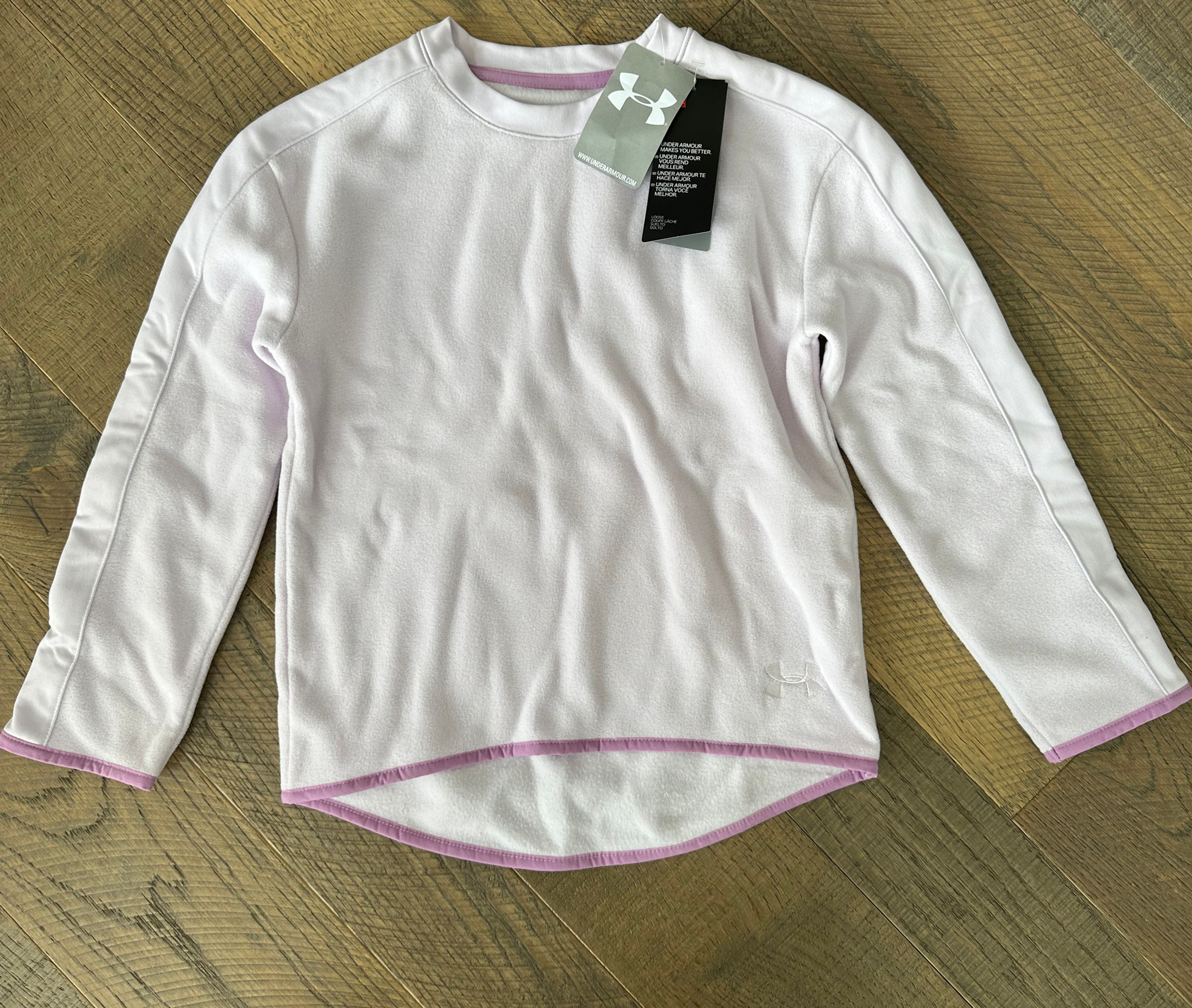 UA Big Girl Purple Fleece Top