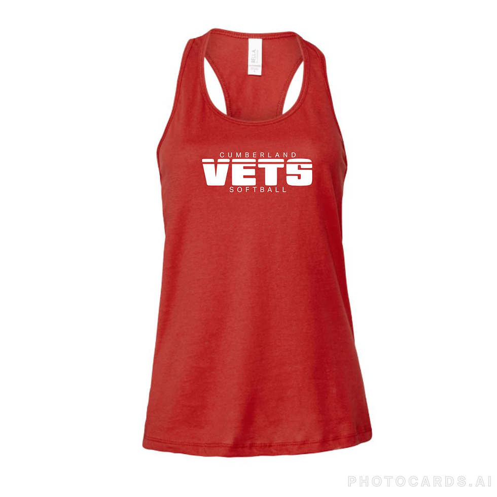 Thumbnail: CV: Cumberland Vets Softball Design on Red - Adult