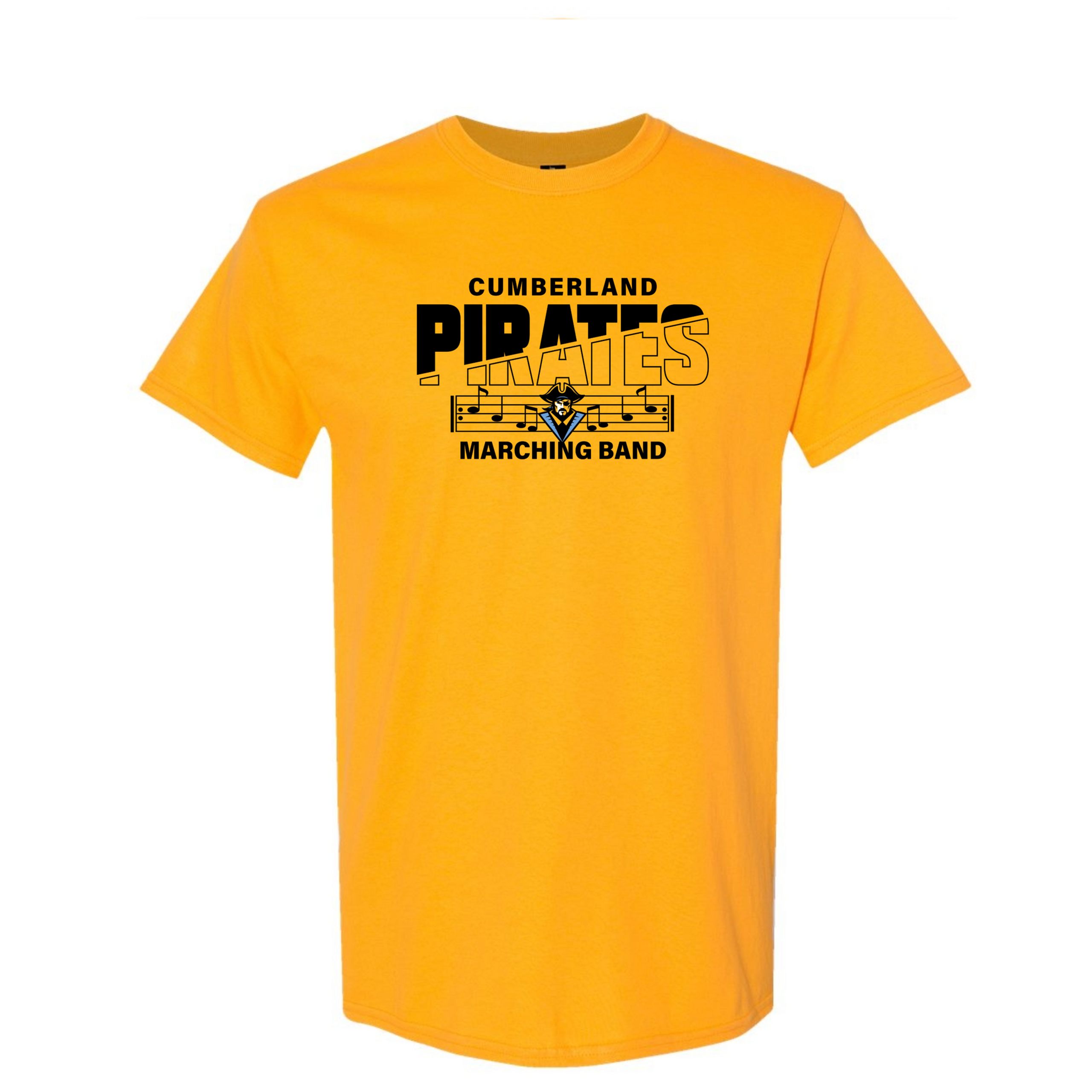Cumberland Pirates Band Design on Gold - Youth