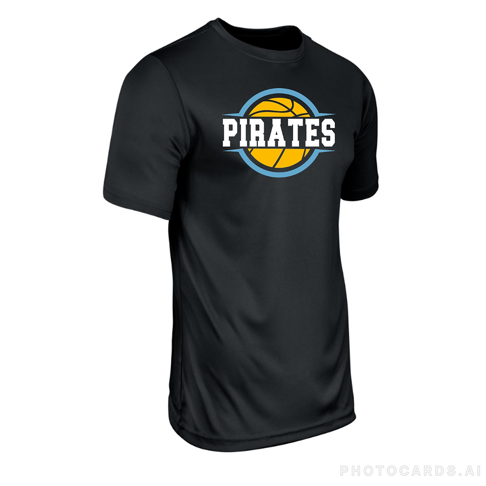 Thumbnail: Cumberland Pirates Basketball Design on Black - Adult