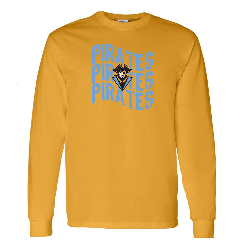 Thumbnail: Cumberland Pirates Wavy Design on Gold - Adult