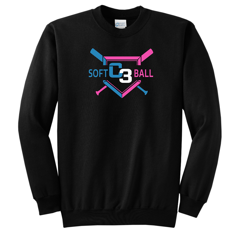 Thumbnail: Crush Softball Design 2 on Black - Youth