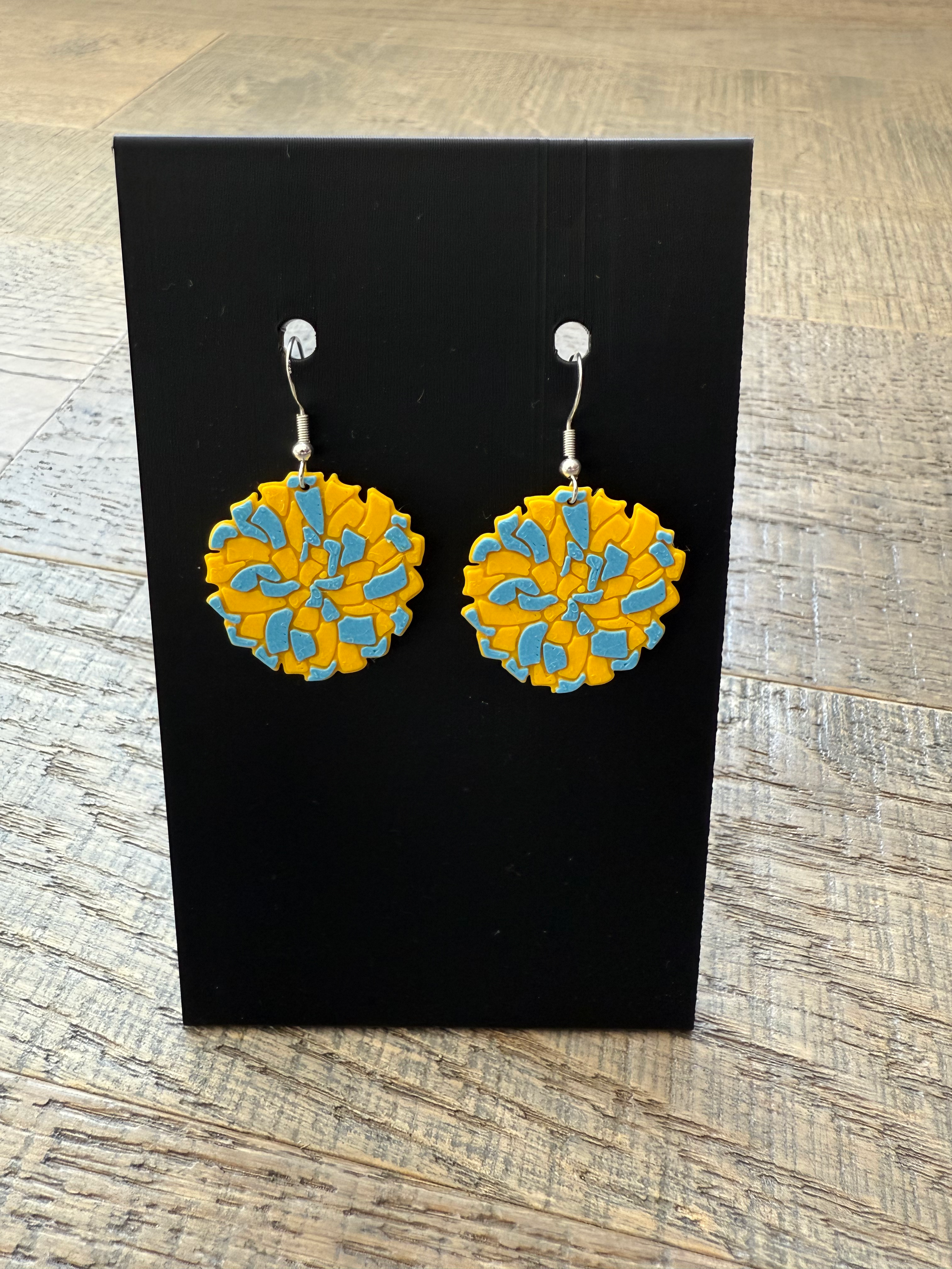 Cheer Pom Dangle Earrings (Choose Your Colors)