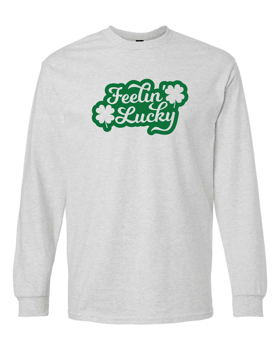 Thumbnail: Feeling Lucky Design on Ash Grey - Adult
