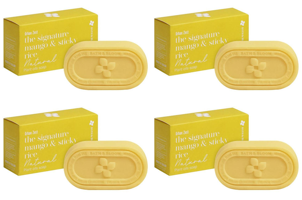 BATH&BLOOM Mango & Sticky Rice Natural Plant Oils Soap 120 g Pack of 4