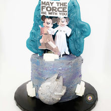 Star Wars Mickey and Minnie cake