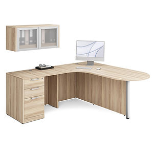 modern office desk with storage quickship