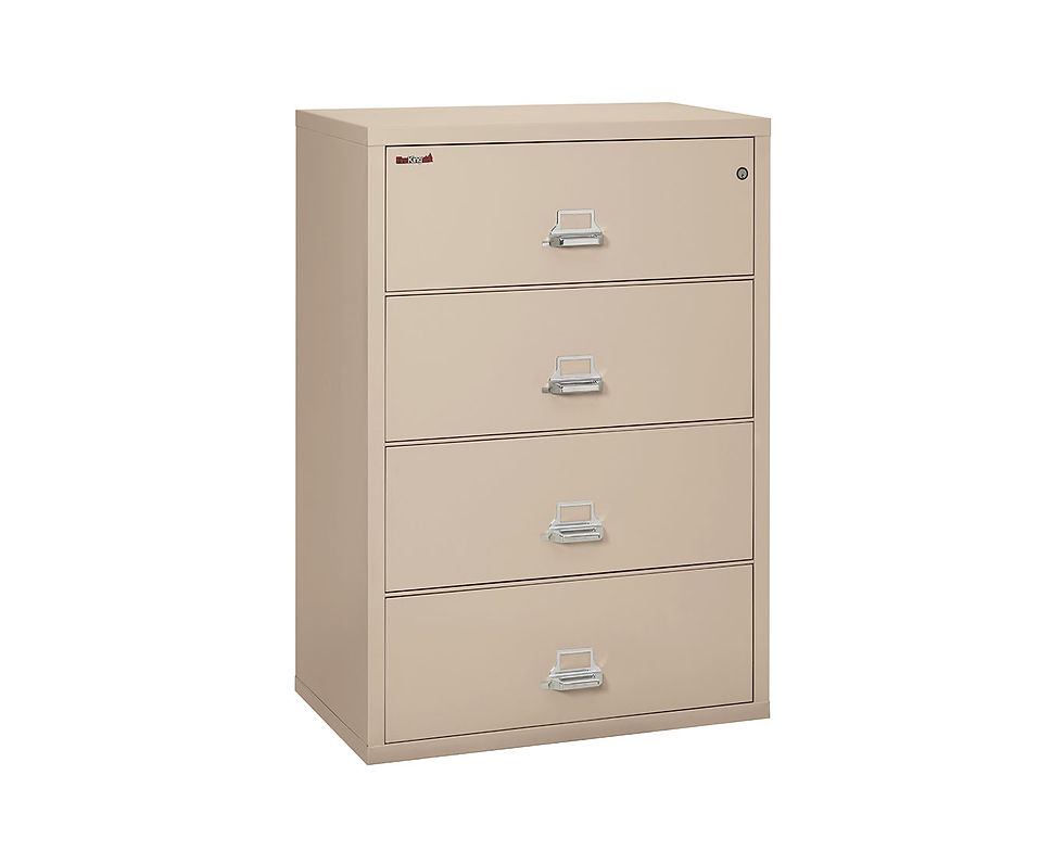 Thumbnail: FireKing Fireproof Lateral File Cabinet | 4 Drawer | 38" W