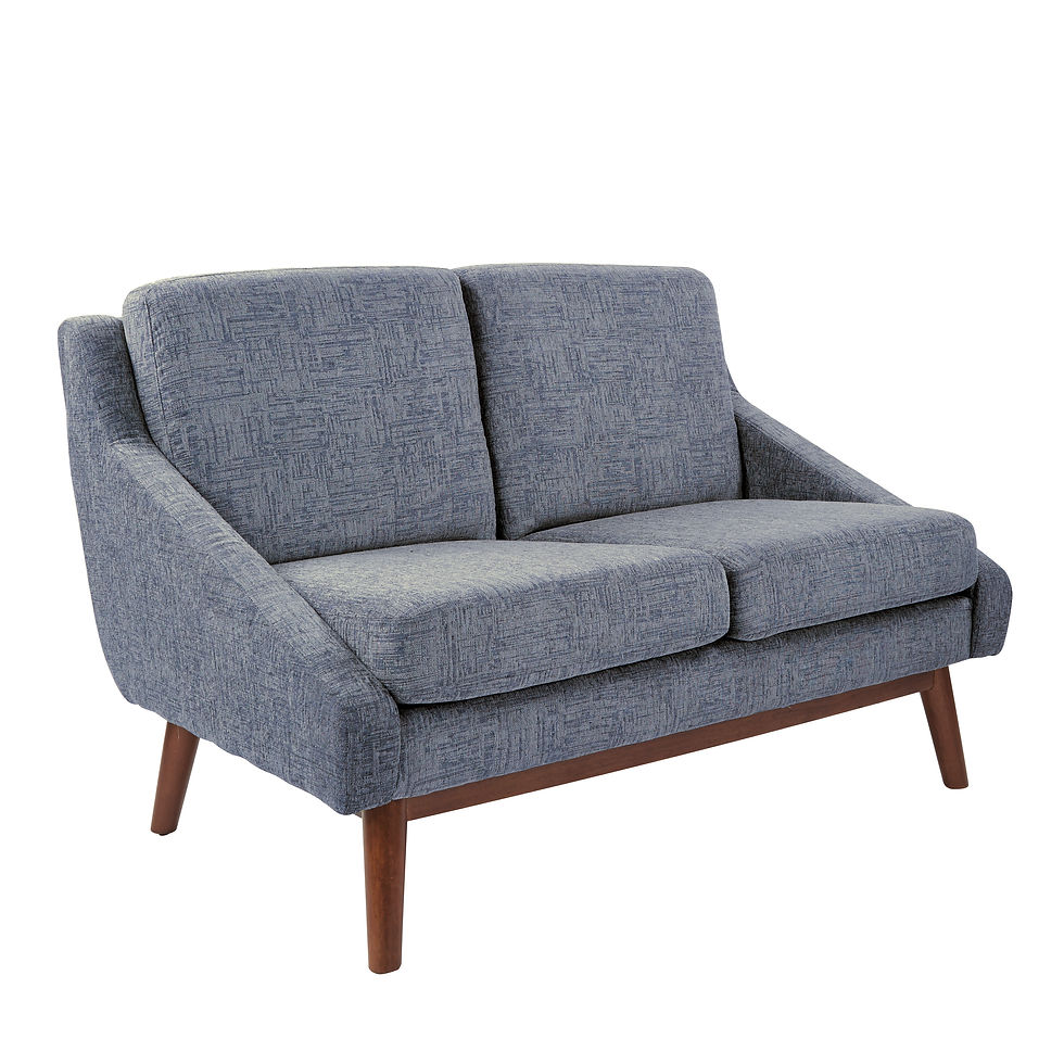 Thumbnail: Davenport Loveseat with Solid Wood Legs | Navy
