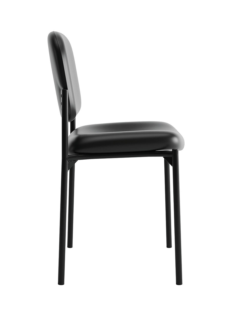 Thumbnail: Leather Stacking Side Chair | Armless