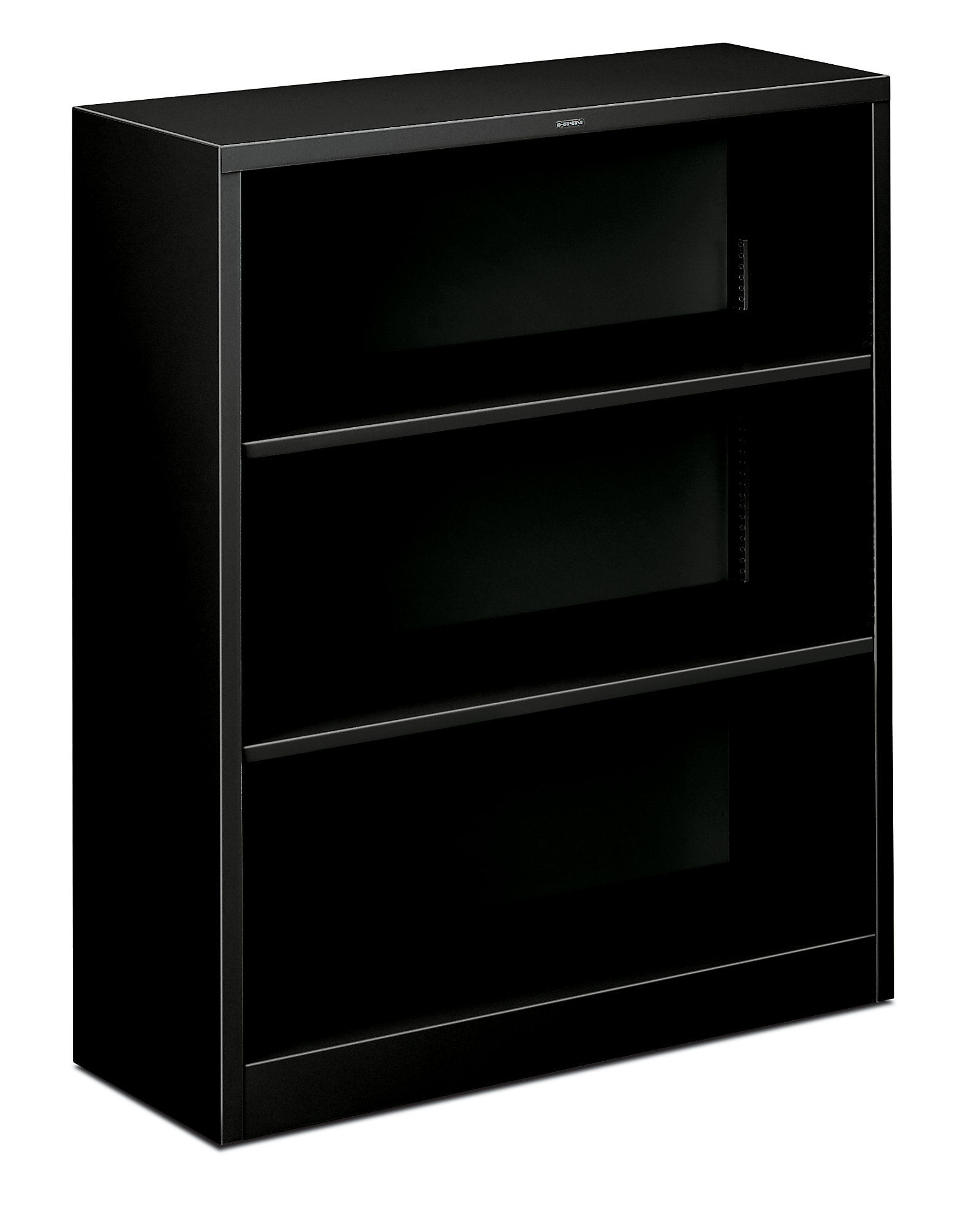 Steel Bookcase, 3 Shelves, Black